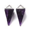 Natural Amethyst Pendants G-E577-01P-06-2