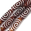 Rice Shape Tibetan Style dZi Beads Strands G-A269-A20-01-2
