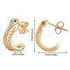 925 Sterling Silver Snake Wrap Stud Earrings with Cubic Zirconia for Women JE959A-7