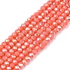 Electroplate Glass Beads Strands EGLA-A044-P1mm-B21-1