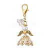 Handmade Glass Seed Beaded Angel Pendant Decorations HJEW-MZ00381-05-2