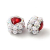 Polymer Clay Rhinestone Beads RGLA-D050-04-4