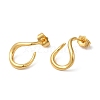 Rack Plating Brass Twist Teardrop Stud Earrings EJEW-R151-10G-1