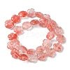 Cherry Quartz Glass Beads Strands G-H023-B10-01-3