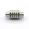 304 Stainless Steel Matte Surface Magnetic Clasps with Glue-in Ends STAS-O042-C-30-2