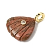 Natural Mixed Stone Carved Pendants G-C282-05-3