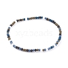 Glass & Brass Stretch Beaded Bracelets Sets BJEW-JB06147-6