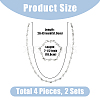 FIBLOOM 4Pcs 4 Styles Alloy Thornlet Link Chain Bracelets & Necklaces BJEW-FI0001-77-2