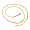 Brass Flat Snake Chain Necklaces for Women NJEW-U011-14G-1