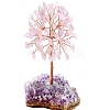  Natural Rose Quartz Chips Tree of Life Decorations PW-WGF14D3-01-1