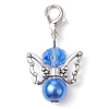 8Pcs 8 Colors Angel Glass Pearl & Acrylic Pendant Decoration HJEW-JM02646-3