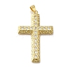 Rack Plating Brass Micro Pave Cubic Zirconia Pendants KK-G500-15G-1