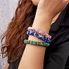 6Pcs 6 Colors Glass Beaded Crochet Stretch Bracelets Set BJEW-SZ0002-47-5