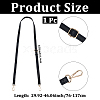 1Pc Black PU Imitation Leather Adjustable Bag Straps AJEW-CL0002-19KCG-2