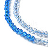 2 Colors Transparent Glass Beads Strands GLAA-G093-01G-3