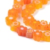 Handmade Millefiori Glass Bead Strands LAMP-J035-4mm-08-2