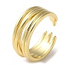 Rack Plating Brass Criss Cross Open Cuff Rings RJEW-K249-03G-1