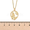 Brass Clear Cubic Zirconia Pendant Necklaces for Women NJEW-R018-02G-01-5