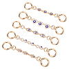 WADORN 1 Set Alloy Enamel Evil Eye Links Bag Strap Extenders FIND-WR0006-09-1