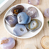 Natural Druzy Agate Heart Love Stones G-PW0004-09-2