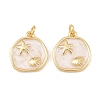 Brass Enamel Pendants KK-Z140-12G-1