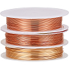 3Rolls 3 Styles Copper Jewelry Wire CWIR-BBC0001-05-1