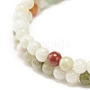 2Pcs 2 Style Natural Jadeite & Lava Rock Round Beaded Stretch Bracelets Set BJEW-JB07572-5