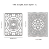 Mandala Theme Carbon Steel Cutting Dies Stencils DIY-WH0309-962-6