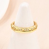 Brass Micro Pave Cubic Zirconia Cuff Rings for Women RJEW-Z113-21G-5