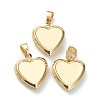 Brass Locket Pendants X-KK-P199-12G-1