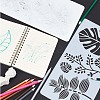 Gorgecraft 10Pcs 10 Styles PET Plastic Drawing Painting Stencils Templates DIY-GF0007-19-4