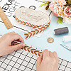 about 10.5~11 yards Ethnic Style Polycotton Jacquard Leaf Ribbons OCOR-GO0001-15D-4