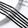 Natural Black Stone Beads Strands G-S366-072-4