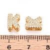 Brass Micro Pave Clear Cubic Zirconia Beads KK-T071-17G-K-3