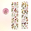 Flower Waterproof PVC Self-Adhesive Decorative Tapes Roll DIY-M053-02A-1