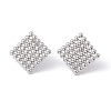 Non-Tarnish 304 Stainless Steel Rhombus Stud Earrings for Women EJEW-E199-02P-1