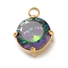 304 Stainless Steel Micro Pave Cubic Zirconia Pendants LS-STAS-K292-01G-15-1
