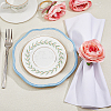 Artificial Rose Flower Cloth Napkin Rings AJEW-WH0314-75-4