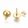 304 Stainless Steel Stud Earring Findings X-STAS-Q225-16B-10mm-2