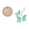 Plastic with Acrylic & Copper Wire Pendants PALLOY-JF03601-02-2