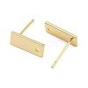 Brass Stud Earrings Findings EJEW-B063-01G-01-2