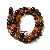 Dyed & Heated Natural Banded Agate Beads Strands G-P539-F01-02-3