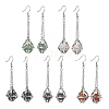 Natural Gemstone Dangle Earrings EJEW-JE05554-02-1