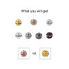 Cheriswelry 80Pcs 8 Colors Alloy Rhinestone Beads FIND-CW0001-12-12