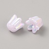 Iridescent Plating Acrylic Beads MACR-WH0013-01B-2