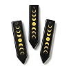 Natural Obsidian Moon Phase Pendants LS-G-C145-01C-1