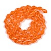 Transparent Imitation Jade Glass Beads Strands GLAA-N005-T10mm-D09-2