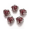 Heart Brass Enamel Prayer Box Pendants LS-KK-24X21-4