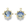 Faceted Two-Tone Glass Pendants GLAA-T020-15-3