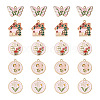 Yilisi 20Pcs 5 Style Rack Plating Alloy Enamel Pendants ENAM-YS0001-09-25